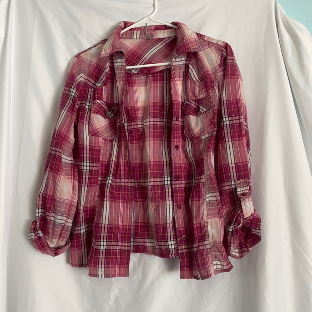 Pink Summer Flannel Top